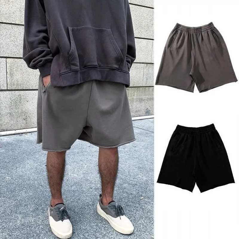 Summer outdoor surfing training cotton sport gray shorts mens loose and soft street motorcycle casual running shorts W241228