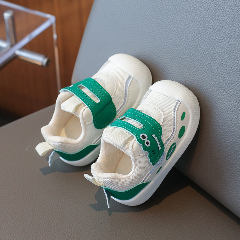 Toddler Sneakers For Spring Autumn Baby Cute Cartoon Walking Shoes Happysteps Boys Girls Dinosaur Sticker Kids Casual Shoes Sizes US1C-US9C