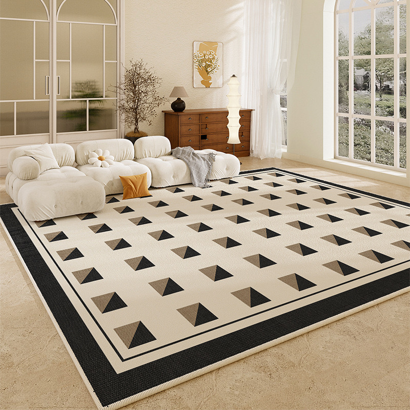 4811-52.66-BB-Beige Minimalist Carpet Comfortable Refreshing Bedroom Rug Easy Care Waterproof Rugs
