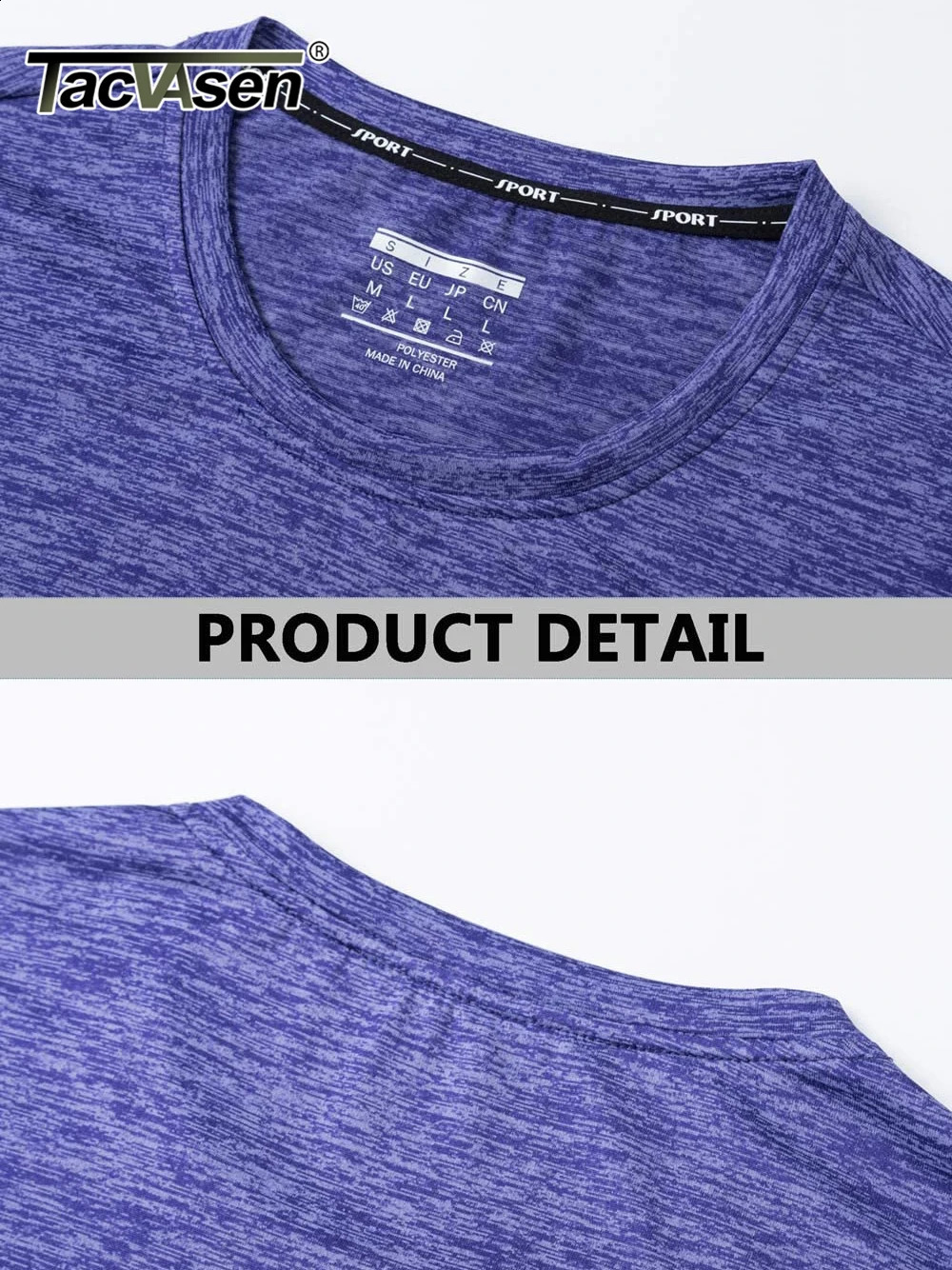 TACVASEN Quick Dry Summer Tshirts Mens Running Jogging Crew Neck Athlete Sports Gym Fitness Pullover Reflective Shirts 241223