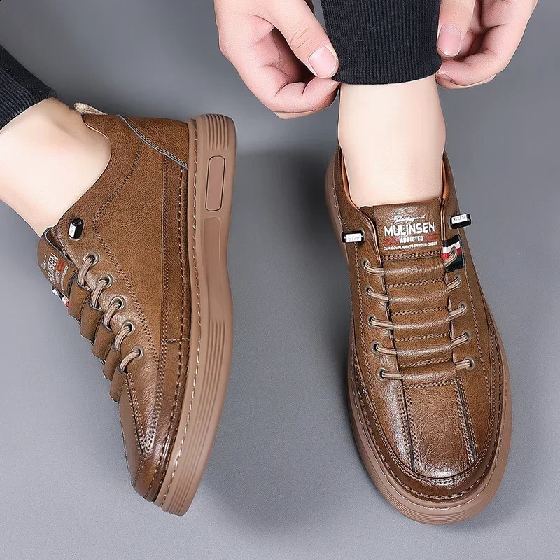 Mens Genuine Leather Shoes y ner Loafers Casual Sports Moccasins Sneakers For Men Comfortable Fashion 241223