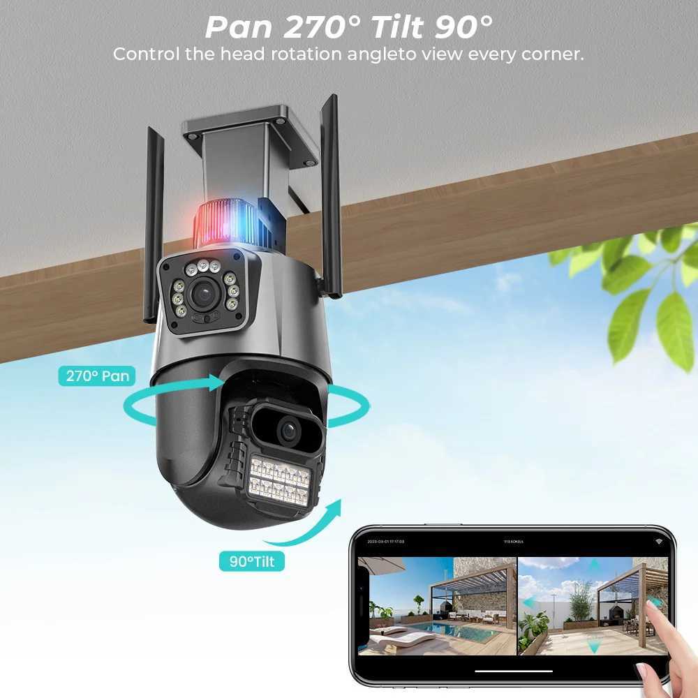 BESDER 8MP PTZ WiFi Camera with Dual Sn Color Night Vision Outdoor 4MP Security IP Camera CCTV Surveillance Camera ICSEE AppXJ241228