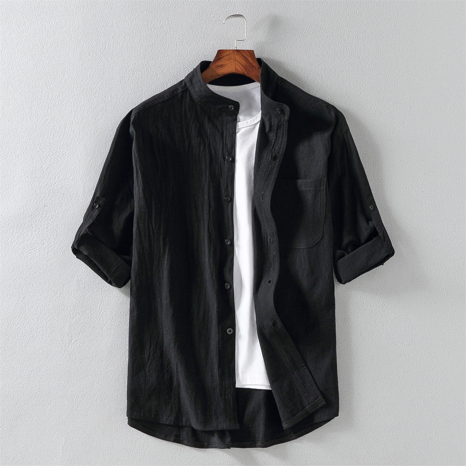 RL01081 Spring and autumn men's long-sleeved cotton plaid shirt 2024 new