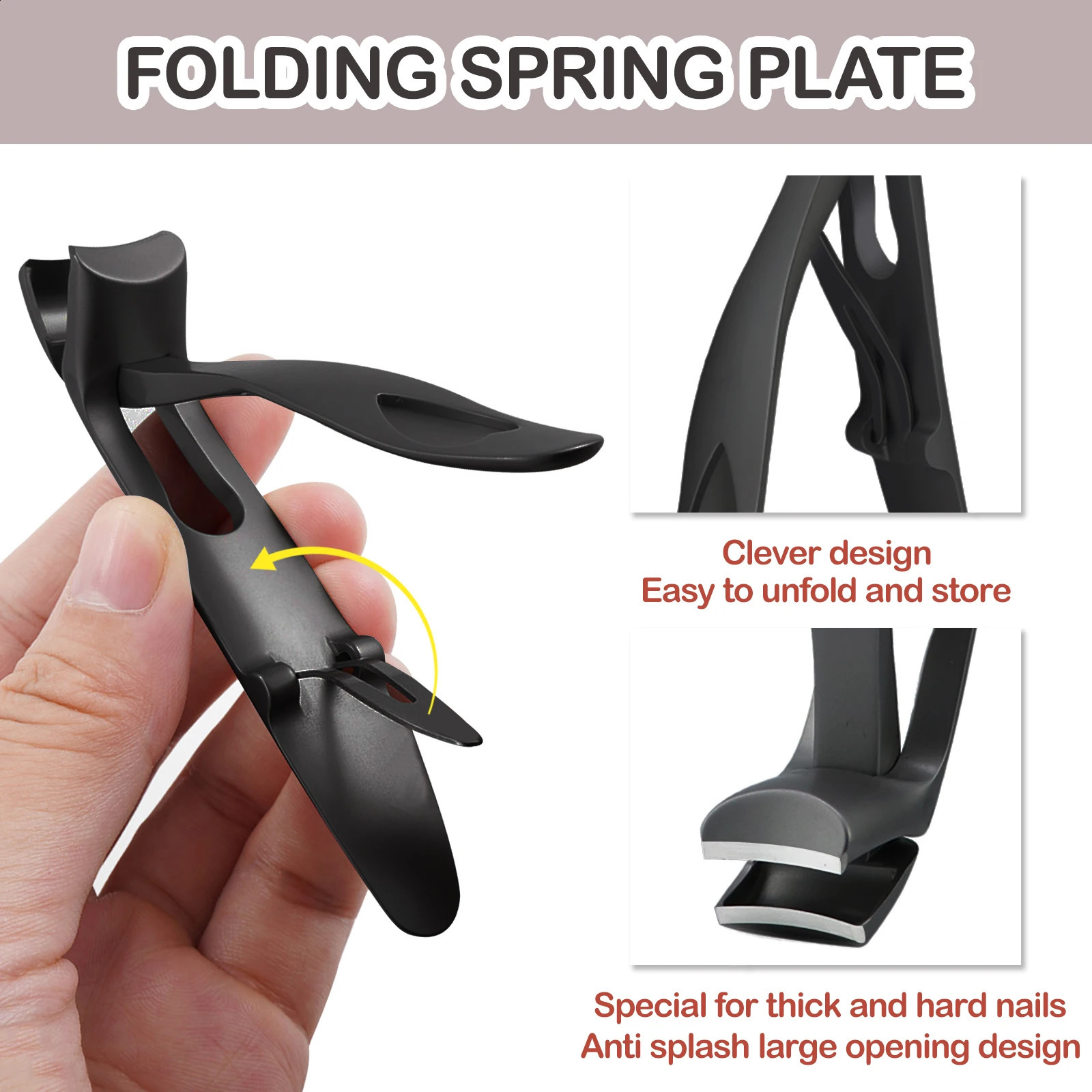 Queenme Angled Head Nail Clippers for Seniors Ergonomic Wide Jaw Opening Toenail Clippers Thick Nails Premium Steel Nail Cutter 241223