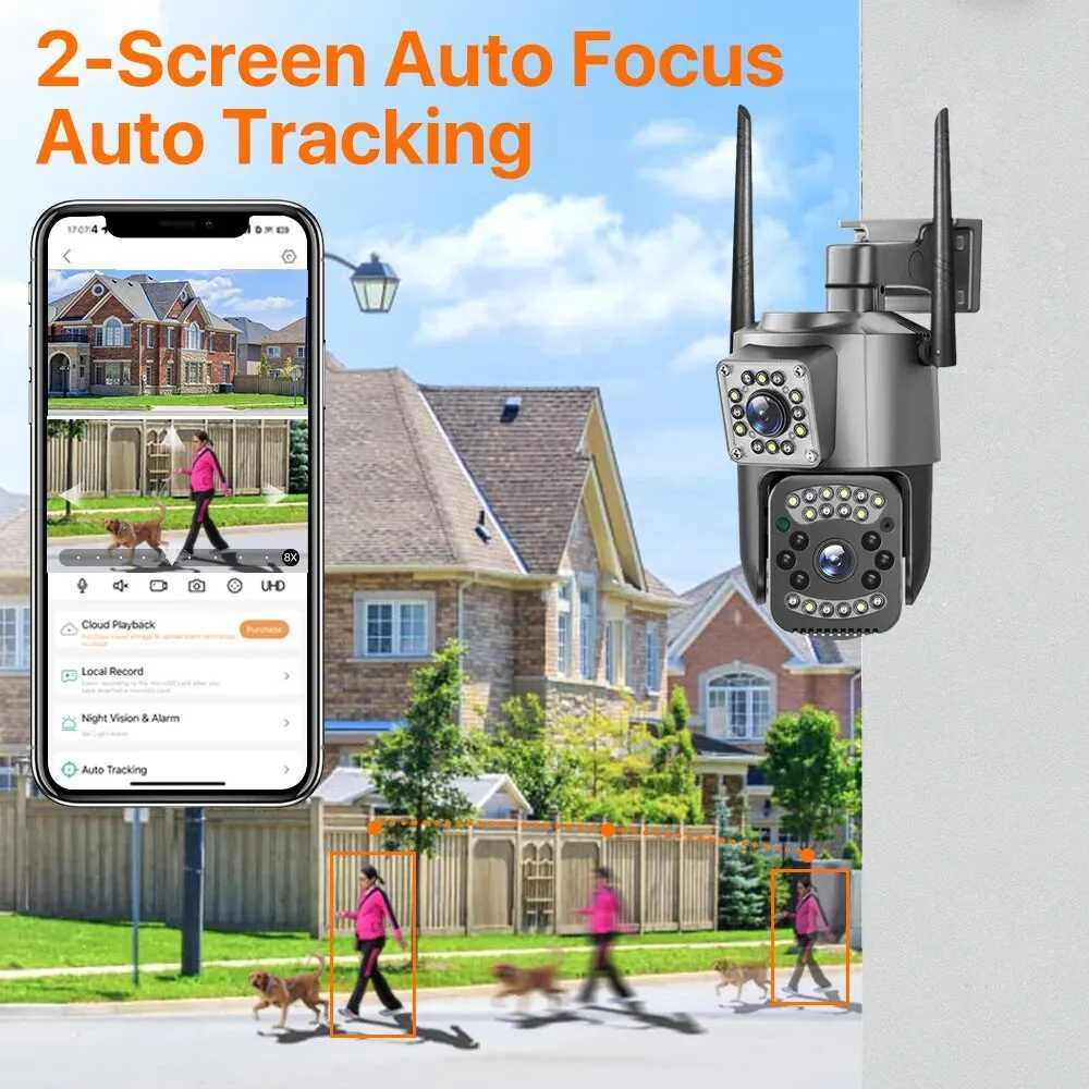 V380 Pro 4G Sim Card IP Camera 8MP Dual Lens PTZ Night Vision Outdoor Webcam Al Smart Home CCTV Security Protection MonitorXJ241228