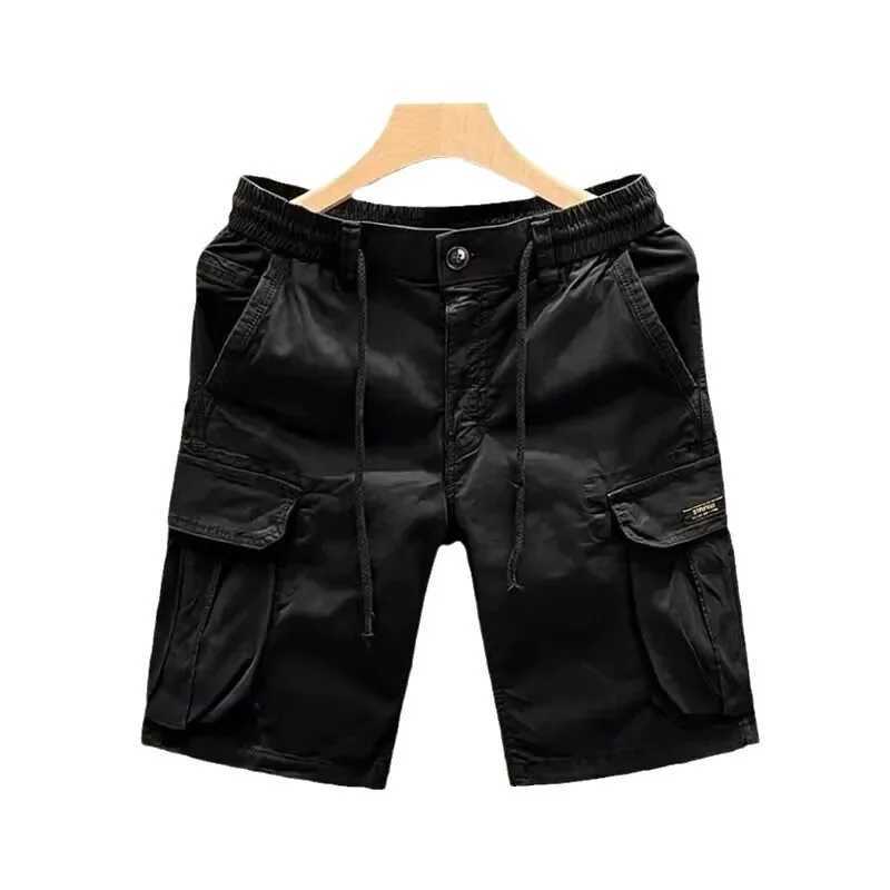 Trendy Japanese Style Loose Fit Straight Leg Cargo Pants For Men Casual Shorts Lightweight Summer Thrift Shorts W241228