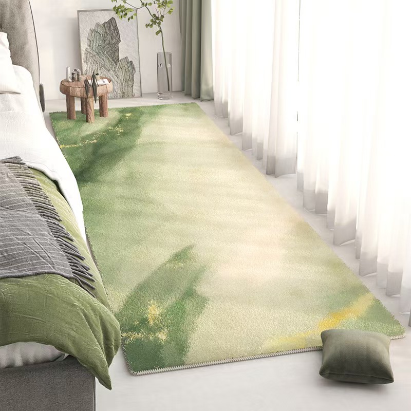 flower-3761-62-446- LLBB-Beige Minimalist Striped Carpet Large Area Living Room Carpets Comfortable Soft