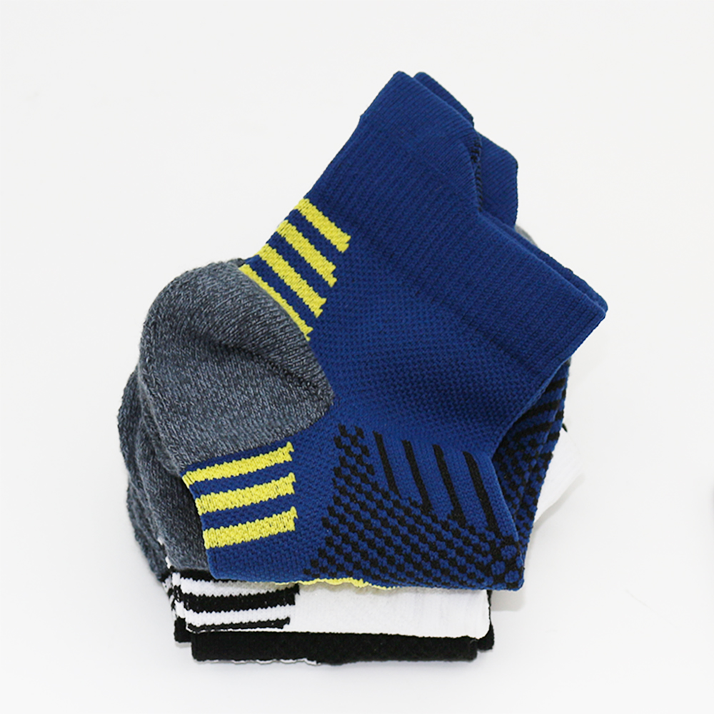 5Pairs New Spring Men's Socks AnkleThick Knit Sports Sock Outdoor Fitness Breathable Quick Dry Wear-resistant Short Running Sock