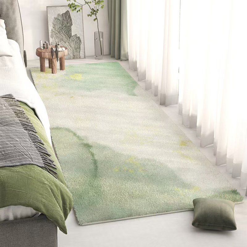 flower-3761-62-446- LLBB-Beige Minimalist Striped Carpet Large Area Living Room Carpets Comfortable Soft