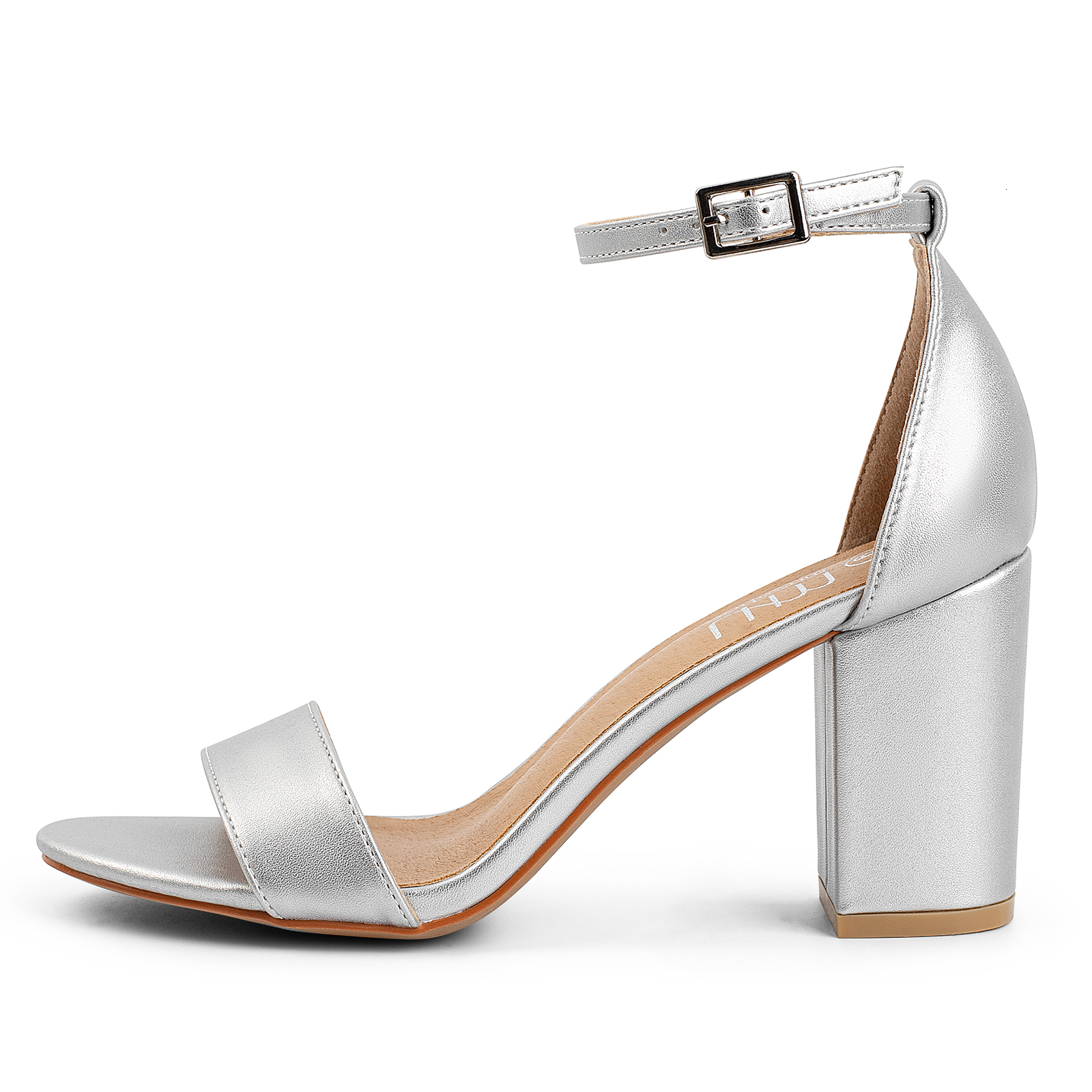 2024 Sexy High Pumps Comfort Block Ladies Buckle Heels Female Shoes Women Sandals