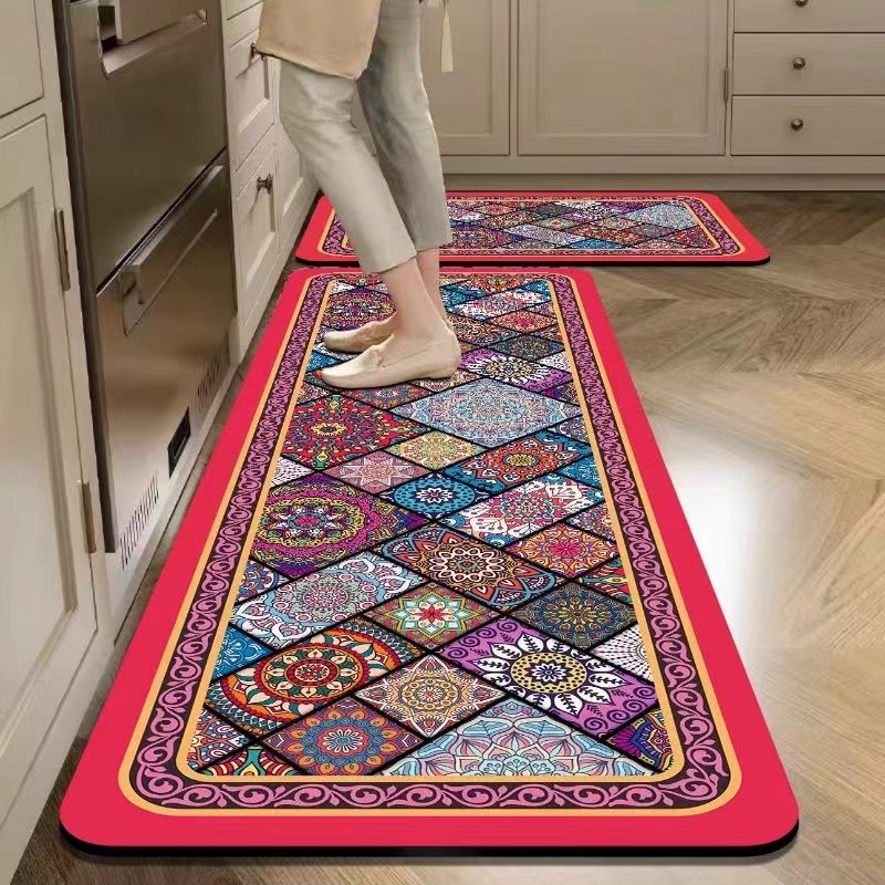 New Retro Kitchen Special Diatom Mud Foot Pad Absorbs Water and Oil, Non-slip and Washable