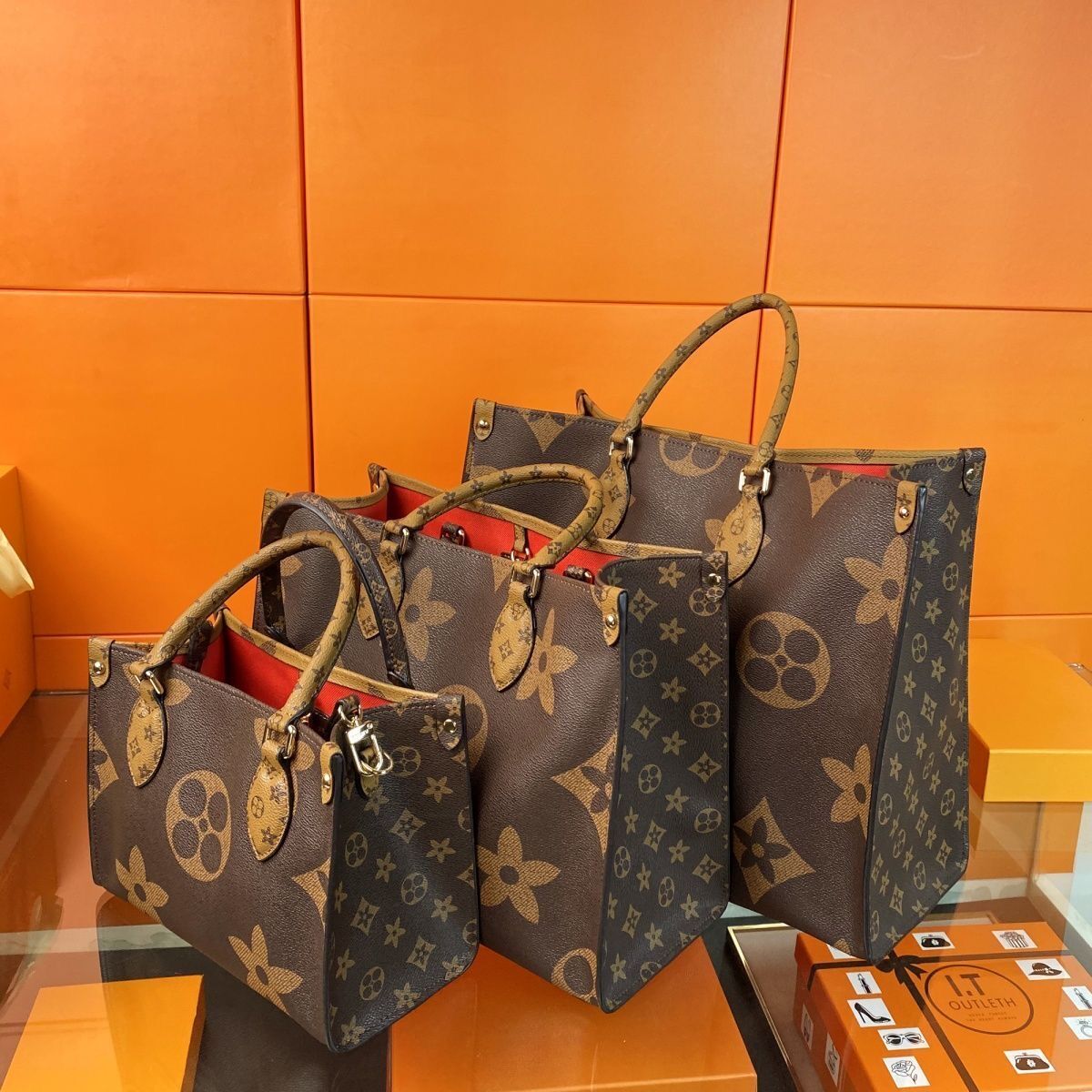 Totes Designer Womens Handbags Onthego Tote Bag Hot Crossbody wer Ladies Casual PVC Genuine Leather Purse Shoulder Bags Female Large Handbag MM GM