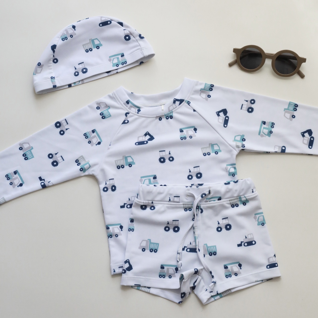 50265 Children's long sleeve sun protection two-piece swimsuit quick drying boy baby