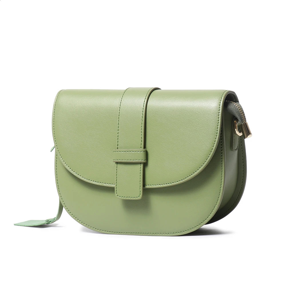 LUOKIR Womens Genuine Leather Shoulder Crossbody Bag Fashionable Versatile Envelope Bag Half-Moon Shell Bag Phone Bag 241227