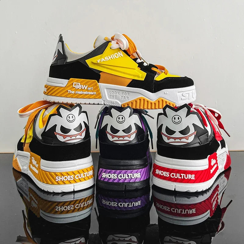 Fashion Platform Men Casual Shoes Outdoor Breathable Sneakers Skateboarding Sport Student Antiskid Tennis Athletic 241223