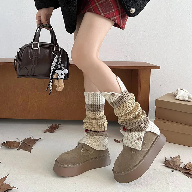 Shallow Mouth Shoes Woman Flats Clogs Platform Modis Dress Winter Creepers Retro PU Short Plush Rubber Med with 250101