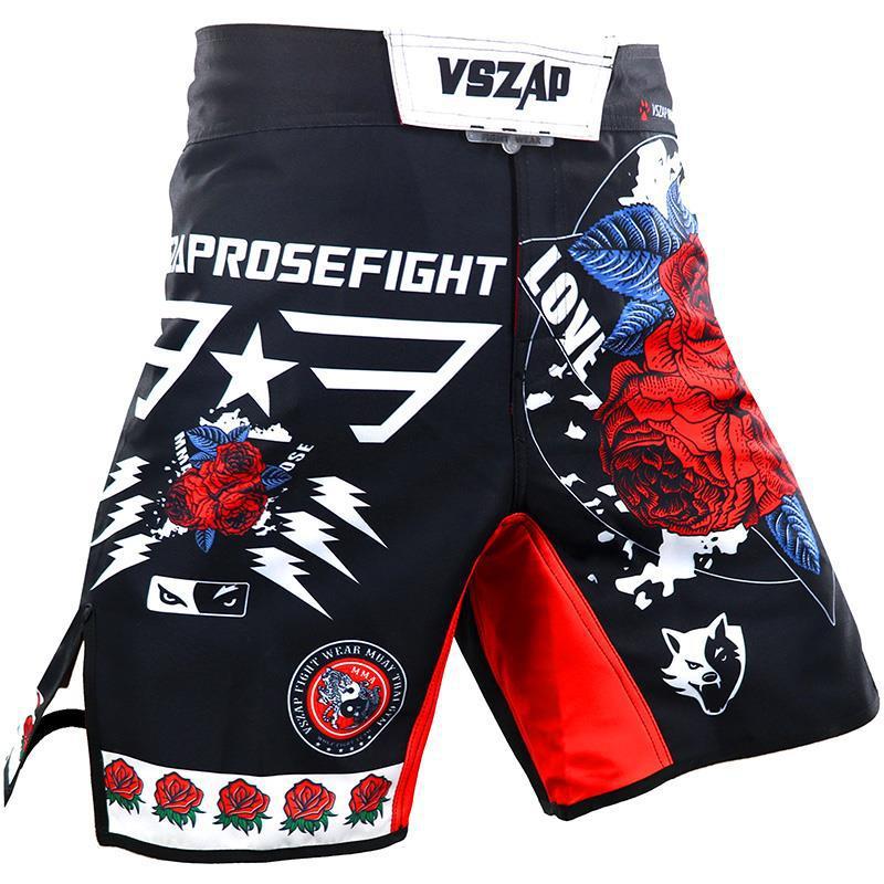 Fierce Wolf Breathable Fitness MMA Shorts Tiger Muay Thai Kickboxing Training Shorts muay thai Clothing Sanda Boxing Short
