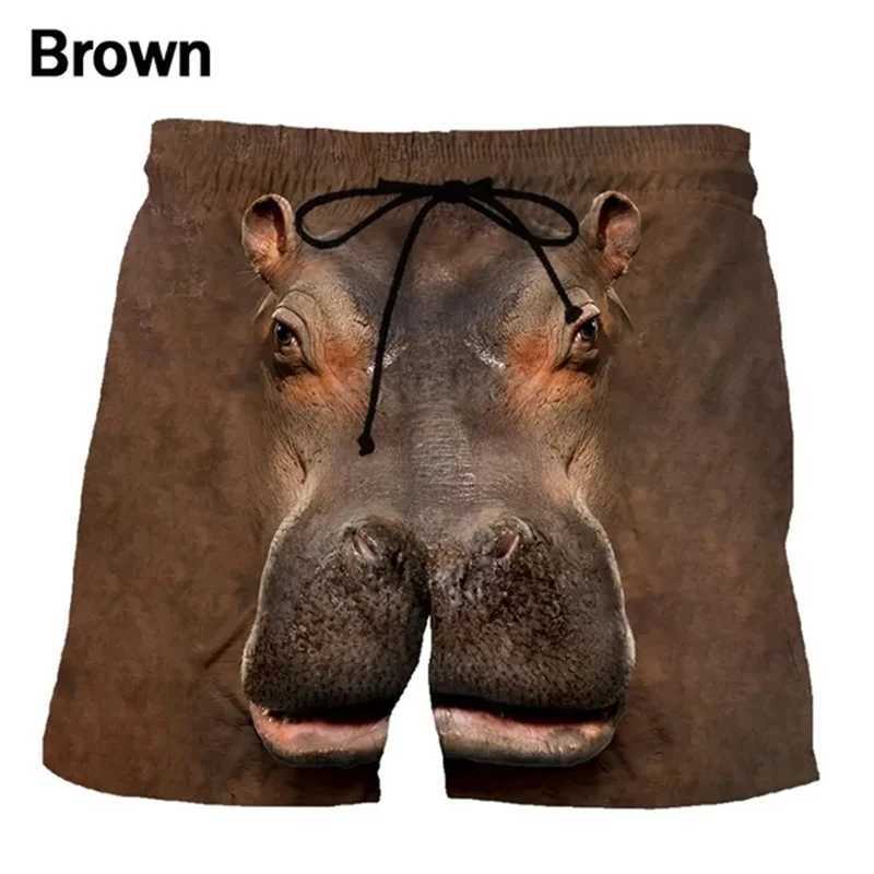 3D fun elephant animal print beach shorts for mens casual Hawaiian surfboard shorts for childrens quick drying gym swim trunks W241228