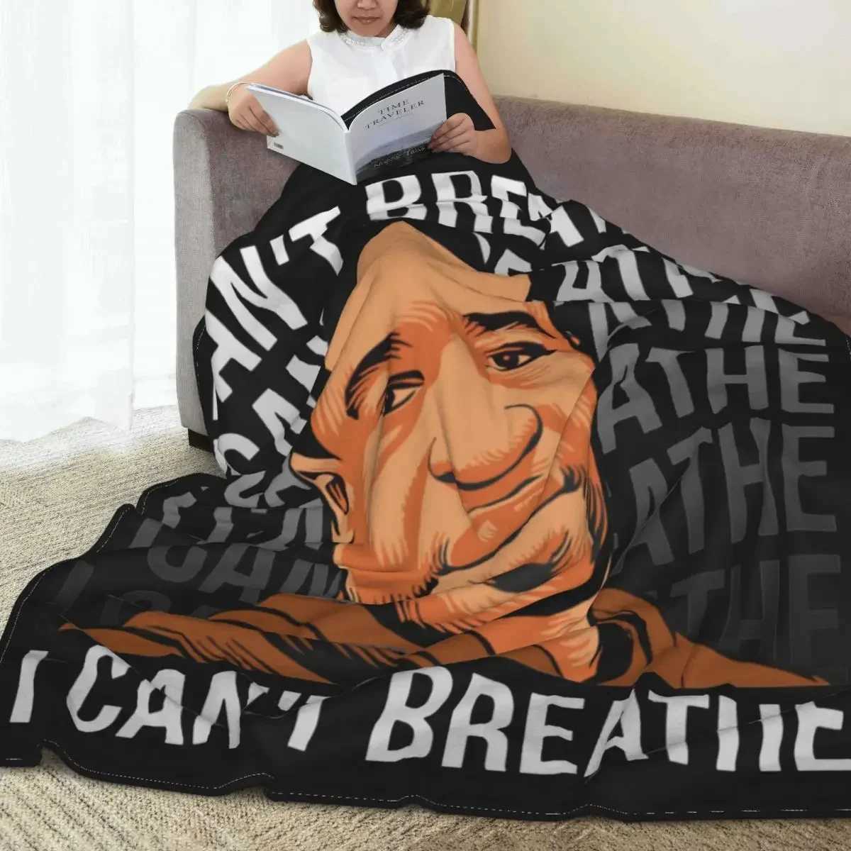 I cant breathe George Floyd Blakes blanket life is important flannel is soft throw the blanket for his textile decoration Y241228