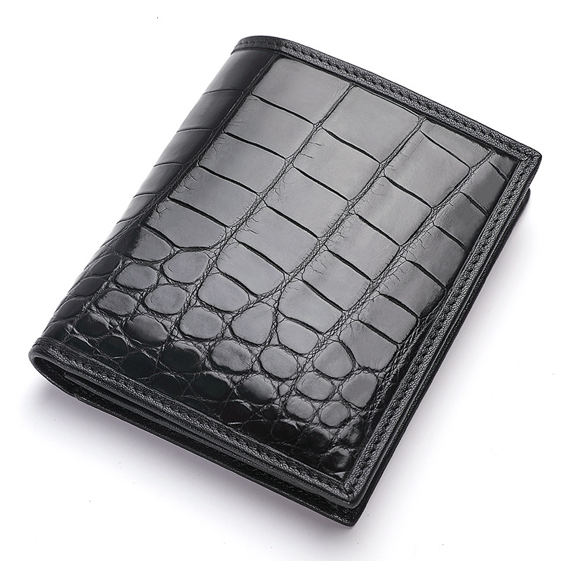 Crocodile Skin Hot Men's Short Wallet - Genuine Alligator Leather Bifold Card Holder