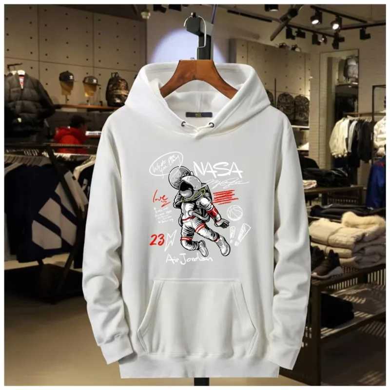 2024 Mens Casual Sports Wool Autumn/Winter Hoodie New Mens Astronaut Design Zipper Sweater W241230