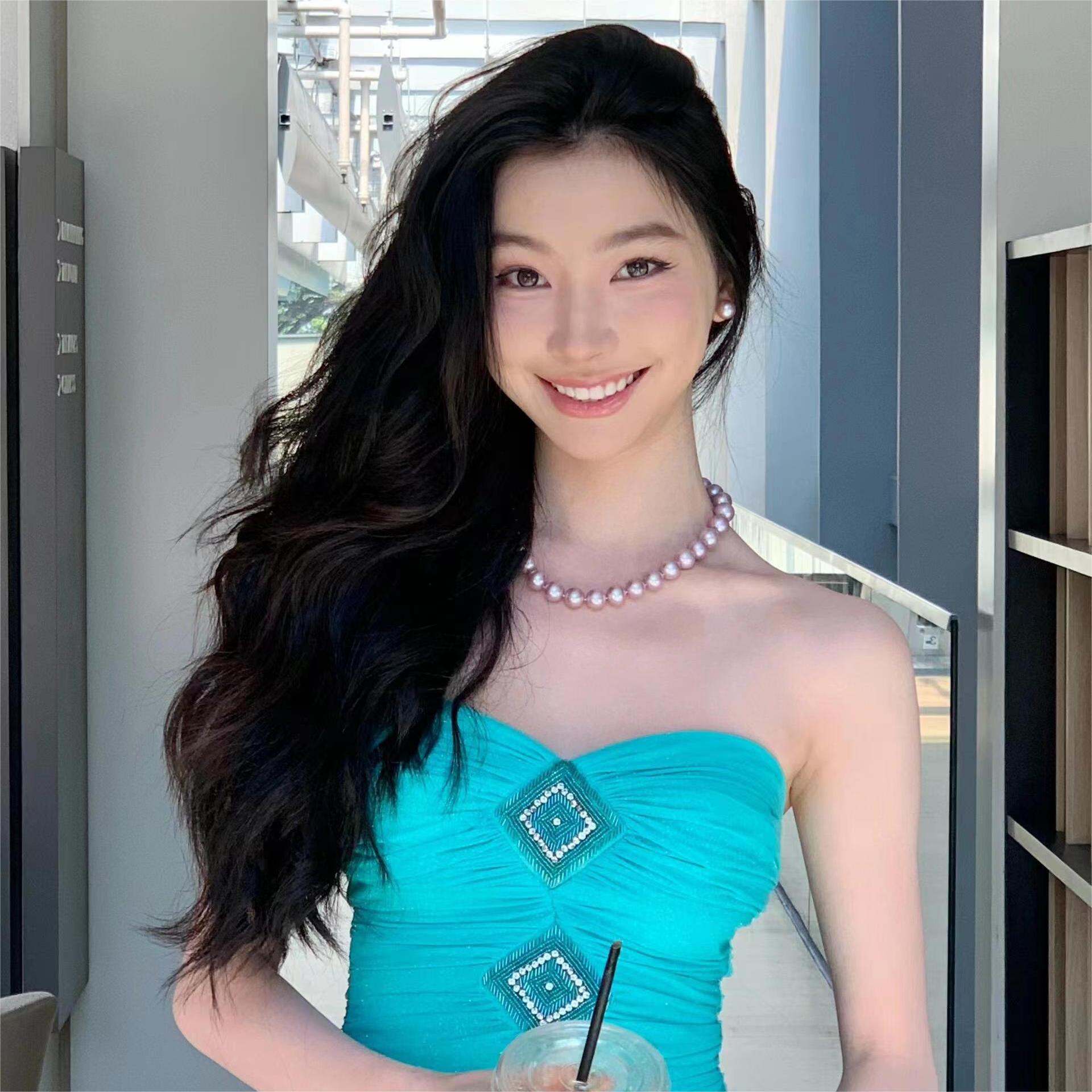 X150 Sexy backless shimmering ruffled slim fit hip short suspender dress