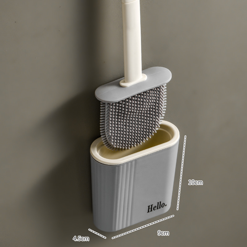 Sleek White Plastic Toilet Bowl Cleaner with Ergonomic Grip and Non-Scratch Design