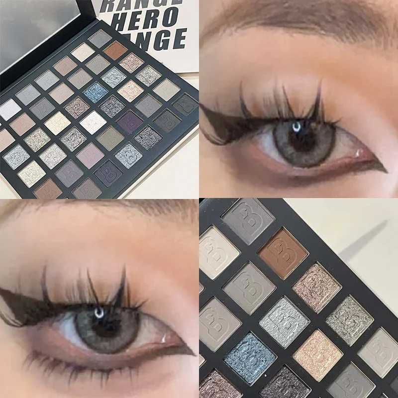 42 Colors Eye Shadow Smoky Color Palette Glitter Matte l Cement Gray Eyeshadow Palette Korean Makeup Punk Black Eye CosmeticXJ241230