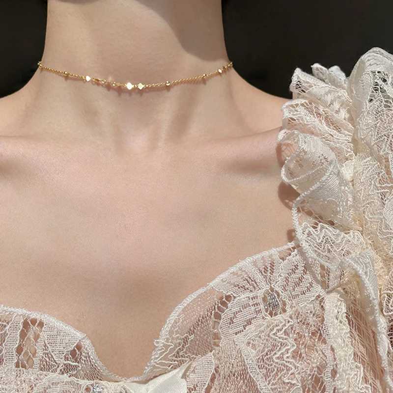 Fashionable 925 sterling silver necklace simple style chain charming heart-shaped chain necklace send exquisite jewelry for women W241230