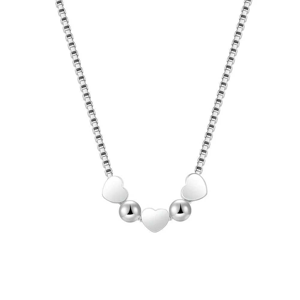 925 sterling silver box chain elegant heart-shaped pendant necklace suitable for womens fashion parties wedding decorations jewelry Christmas gifts W2