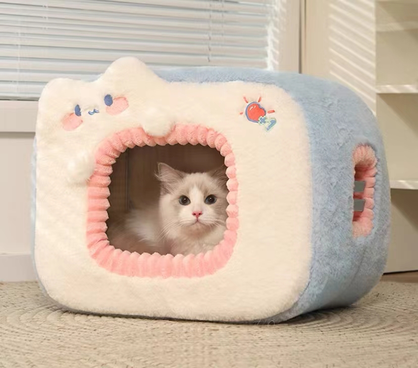 2025 new Pet dog Genki Cat warm four seasons universal cold house winter closed cat kennel