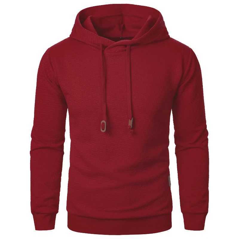 New Jacquard Outdoor Sweatshirt Solid Color Fitness Sports Rally Leisure and Fashion Retro Leisure Fully Matched Hoodie W241230