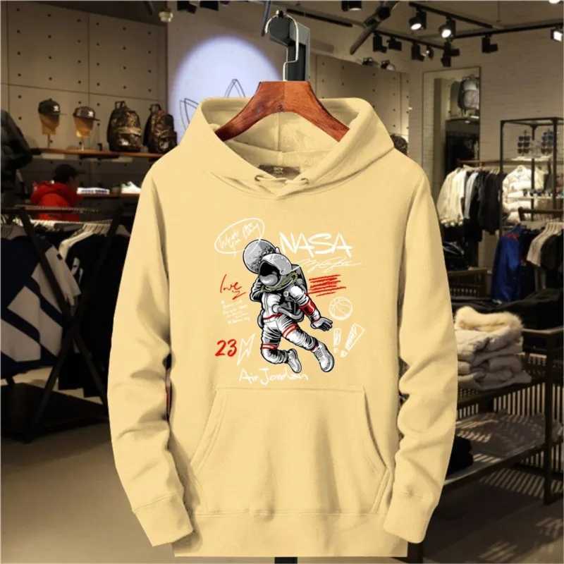 2024 Mens Casual Sports Wool Autumn/Winter Hoodie New Mens Astronaut Design Zipper Sweater W241230