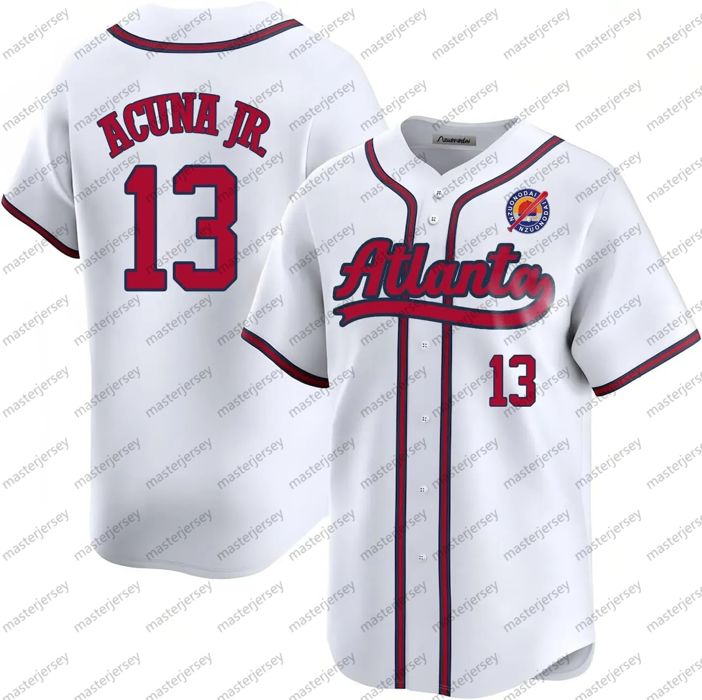 Custom Baseball Jerseys AARON ALBIES ACUNA JR. Men/Women/Youth Jersey Sweatshirt - Embroidered Loose Fit