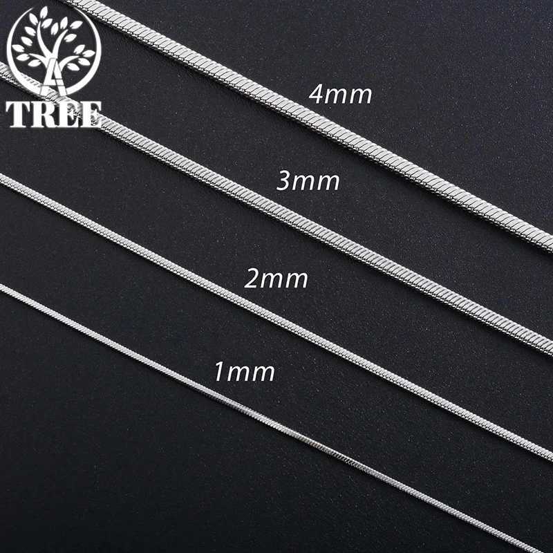925 sterling silver 1mm 2mm 3mm snake chain 18K gold 40-75cm chain necklace low Pr women DIY jewelry making discovery W241230