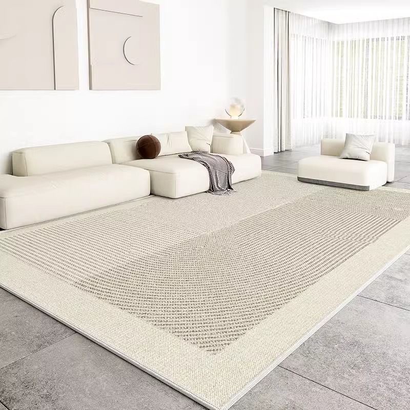 3360-265-36.88-GZX-Minimalist Solid Color Carpet Living Room Sofa Large Area Decorative Rug Bedroom Lines Polyester Thickened Furry Home Floor Mats