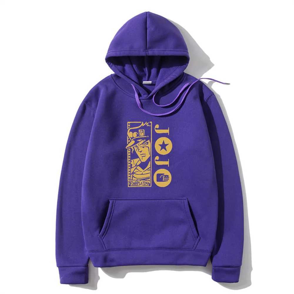 Harajuku JOJOs Bizarre Adventure Unisex Hoodie Japanese Anime JOJO Printed Mens Hoodie Street Clothing Casual Sportswear Clothing W241230