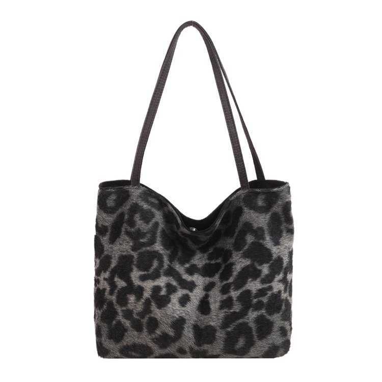 Leopard Print Large Capacity Commuting Tote Bag Canvas Bag 2024 New Underarm Bag Fashionable Shoulder Bag Versatile for Outdoor Use