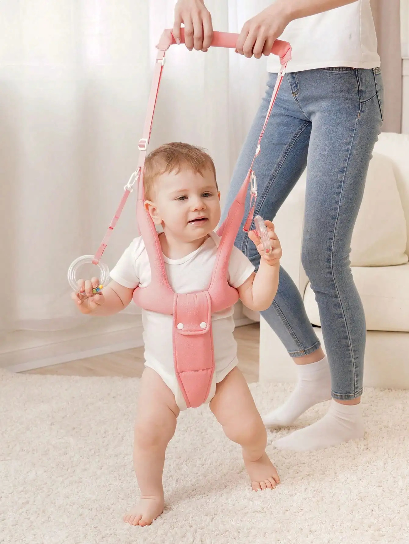 Baby Walking Harness - Handheld Kids Walker Helper - Toddler Infant Walker Harness Assistant Belt - Help Baby Walk 241230