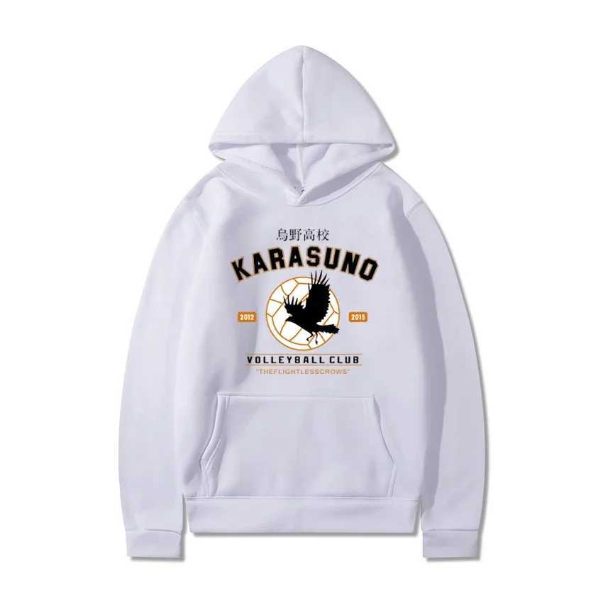 Mens Hoodie Cartoon Haikyuu Funny Japanese Anime Street Costume Harajuku Karasuno Flying High Shape Sports Shirt Mens Hoodie W241230