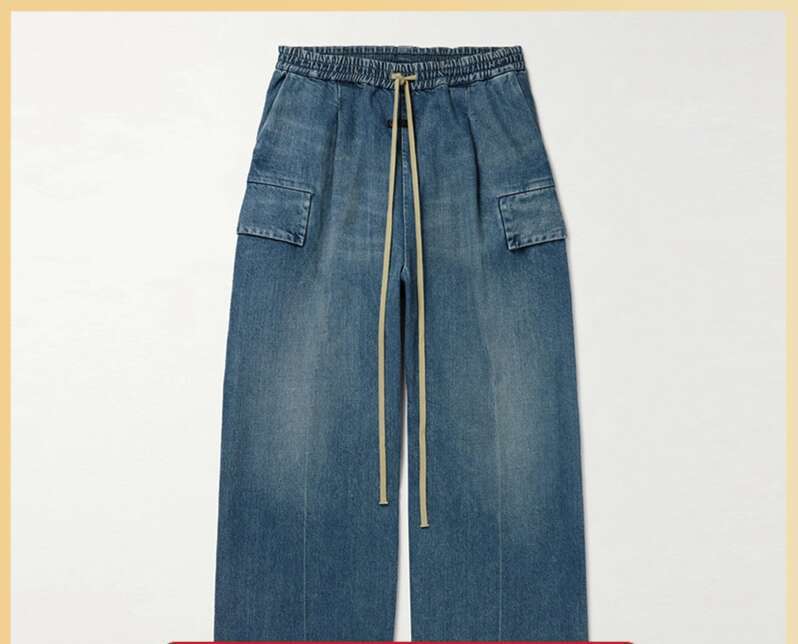 Men's Wear Hip Hop Jeans Street Jeans Large Loose Pants Men's Spring/Summer Thin Fashion Versatile Casual Jeans