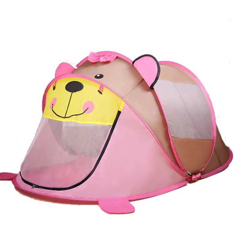 Portable Tiger Childrens Tent Cartoon Animal Childrens Game House Outdoor Pop up Toy Tent Indoor Net Baby Ball Pit Swimming Pool W241230