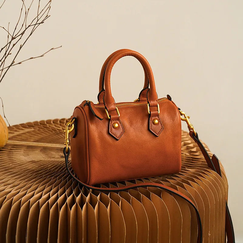 New Boston Genuine Leather Women's Bag Mini Shoulder And Crossbody Bag Vintage BagVoyage