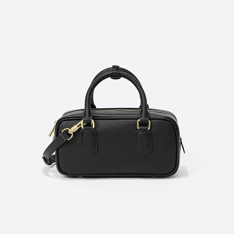 Vintage Boston Aging Ball New Style Niche Design Pillow Bag Fashionable Genuine Leather Single Shoulder Slant Handbag Feather Gothic BagVoyage