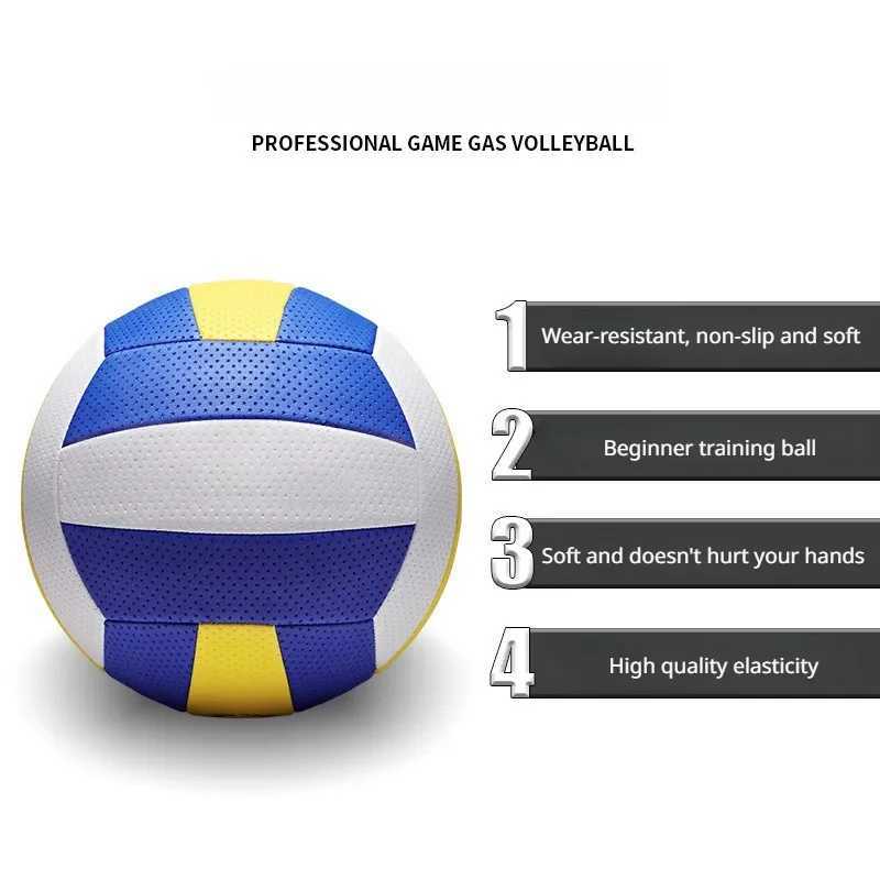 Soft Air Volleyball Beach PVC Machine Sewn Volleyball No.5 Special Ball For Student Competition Standard Volleyball Sports BallsXJ241230