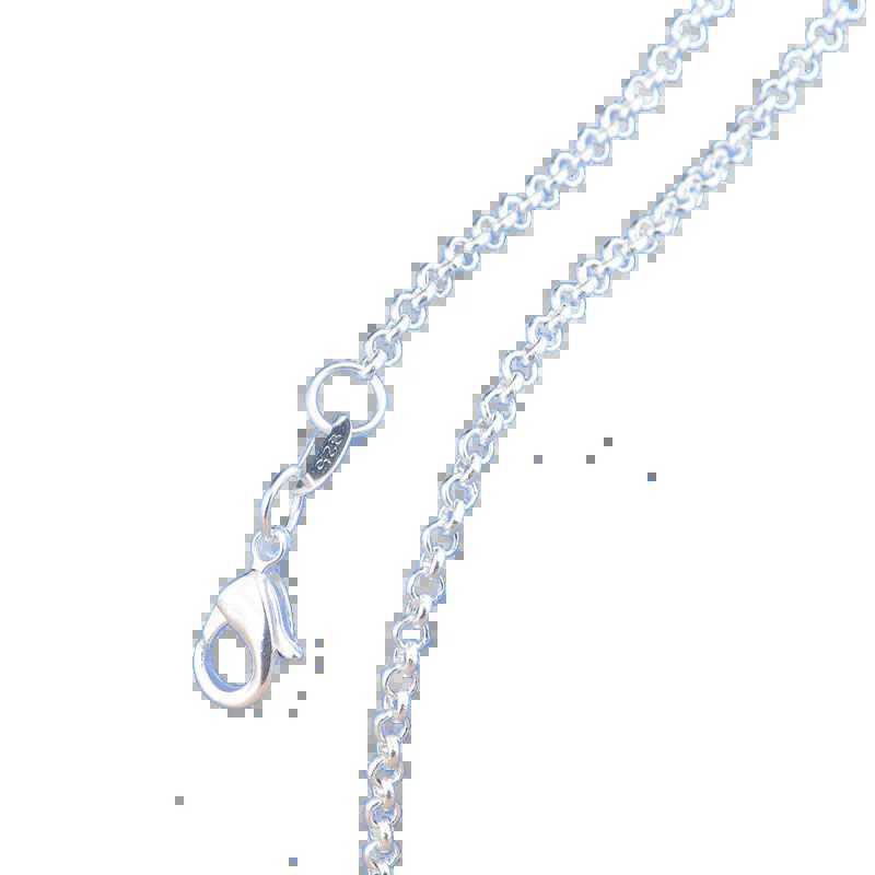 Wholesale 16-30 inch 925 sterling silver 2.5mm womens cross chain necklace 5Pcs lobster buckle chain jewelry accessories W241230