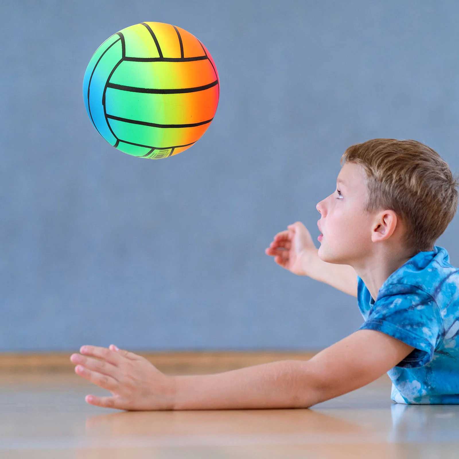 Tropical Beach Ball Outdoor Thickened Rainbow Pvc Volleyball Childrens Inflatable Toy Indoor and Sports Equipment BulkXJ241230