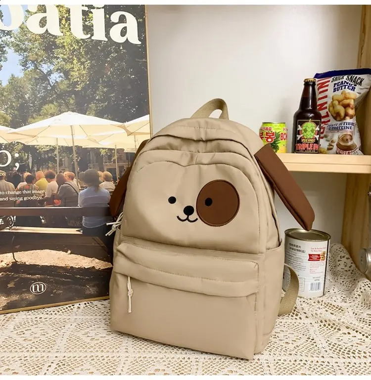 Harajuku Schoolbag Womens Cute Dog Student Backpack Fashion Cartoon Girls Backpack Large Capacity Student School Bag 241230