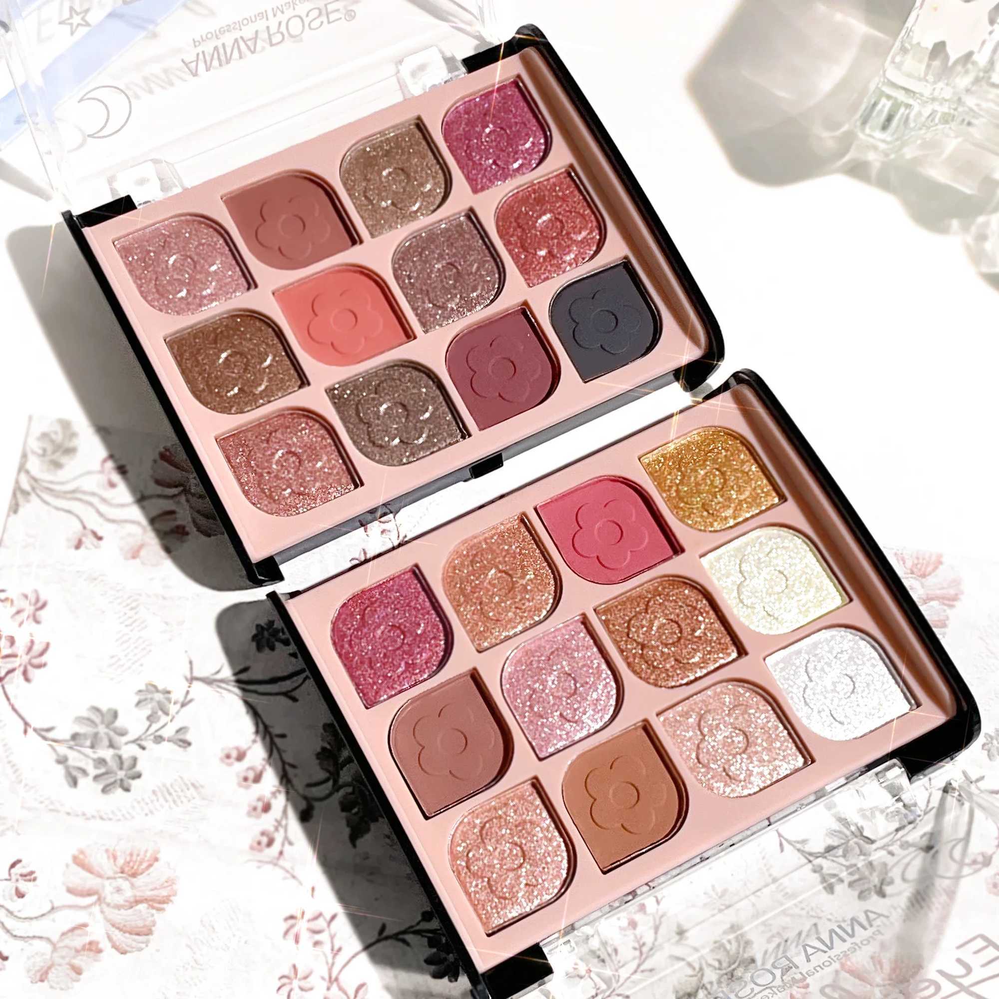 12-Color Eyeshadow Disc l B High-gloss Grooming Aegyo Sal Integrated Eyeshadow Disc Eyeshadow Makeup Disc.XJ241230