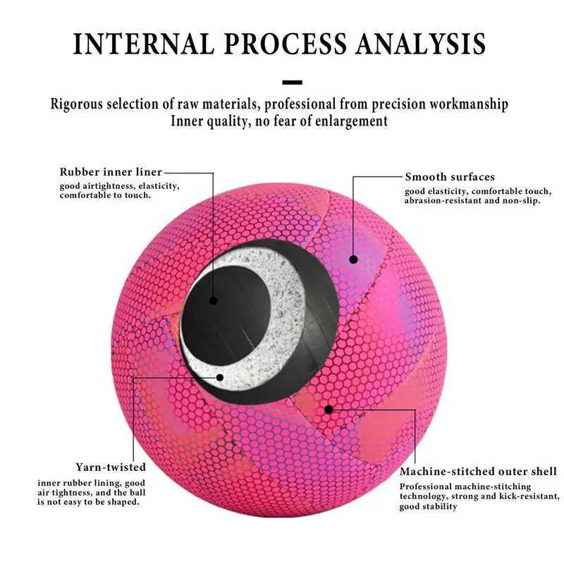 Luminous Volleyball Reflective Volleyball Glow-in-the-Dark Volleyball Beach Volleyball Sports Ball Nighttime Training VolleyballXJ241230